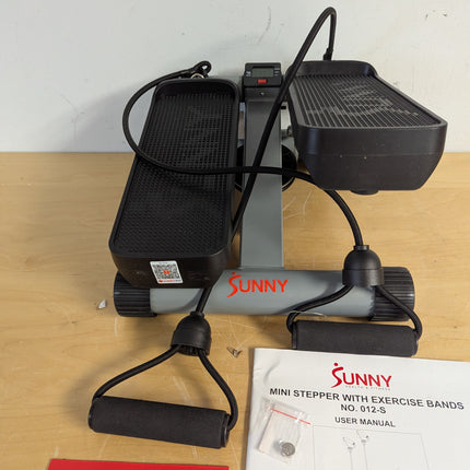 Actual unit: Sunny mini stair stepper NO. 012-S with bands and manual