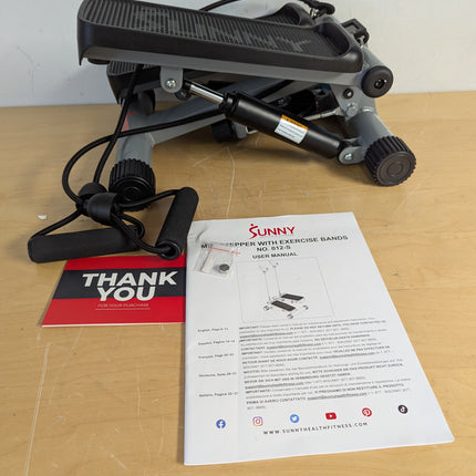 Actual unit: Sunny mini stair stepper NO. 012-S with bands and manual