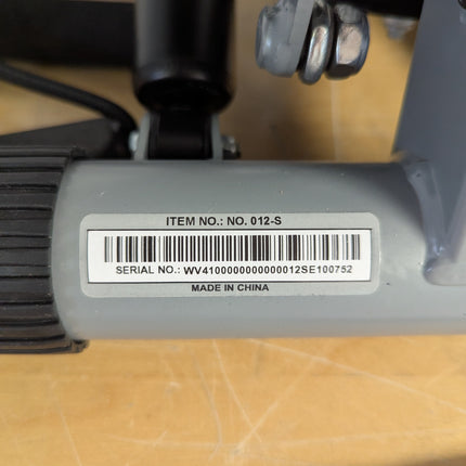Actual unit: model label, item NO. 012-S