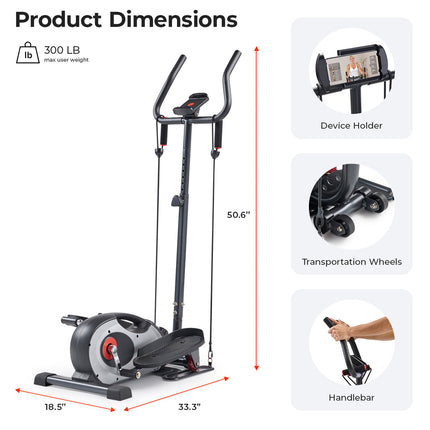 Sunny SF-E323057 compact magnetic elliptical trainer