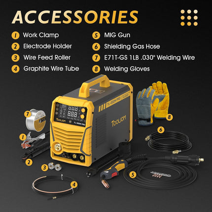 TOOLIOM 200A 5-in-1 aluminum MIG welder