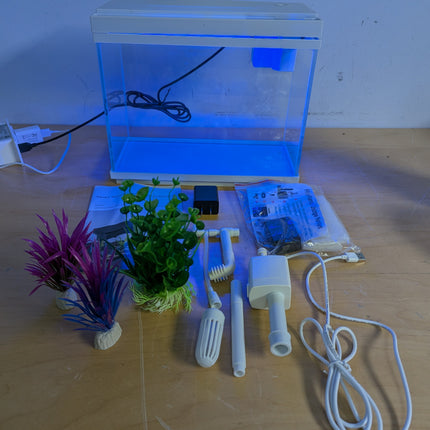 Actual unit: Vehipa 2.4 gallon aquarium kit with accessories
