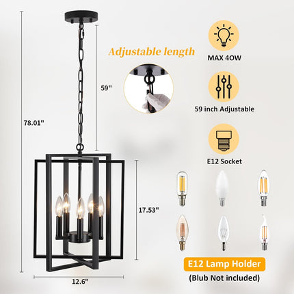 Webfkh farmhouse chandelier dimensions and adjustable chain
