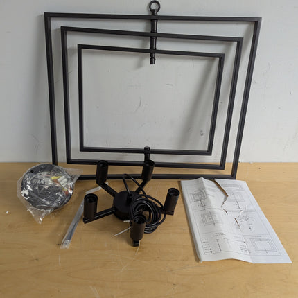 Actual unit: Webfkh chandelier frame, sockets, chain and instructions
